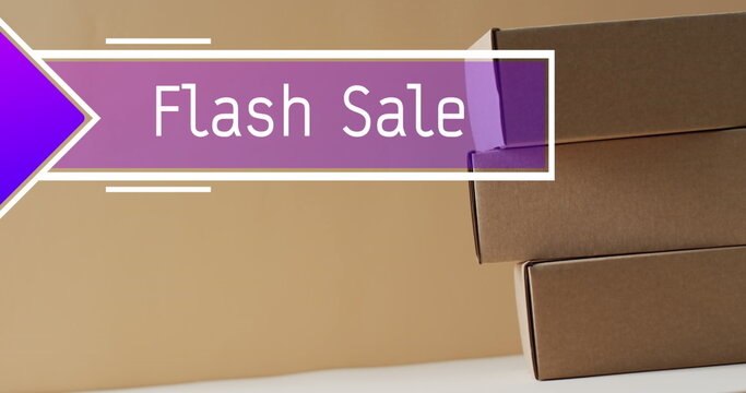 Image of flash sale text over gift boxes