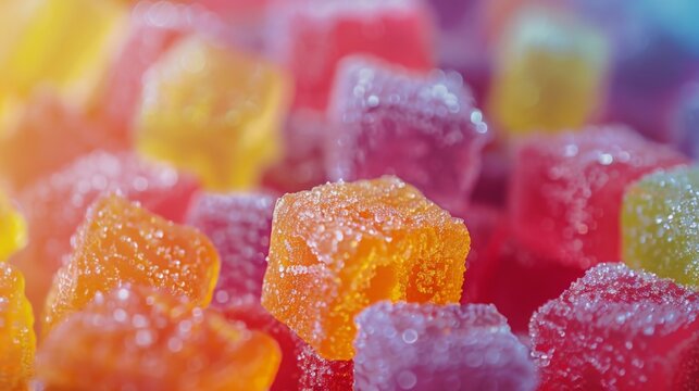 colorful gummy candies - close up
