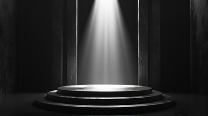 Obraz premium Podium with stage spotlight background