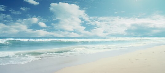 Fototapeta na wymiar a white sandy beach and sea