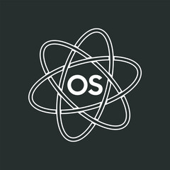 OS letter logo design on white background. OS logo. OS creative initials letter Monogram logo icon concept. OS letter design