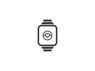 Smart watch design, watch vector icon .