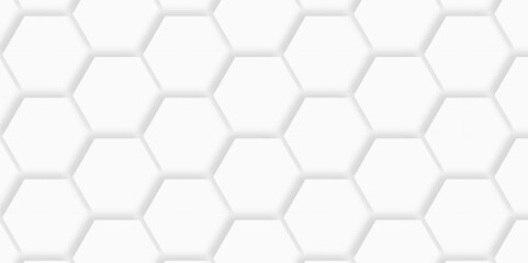 Vector White Hexagonal Background. Luxury transparent Pattern. 3D Futuristic abstract honeycomb mosaic white background. geometric mesh cell texture. modern futuristic wallpaper.