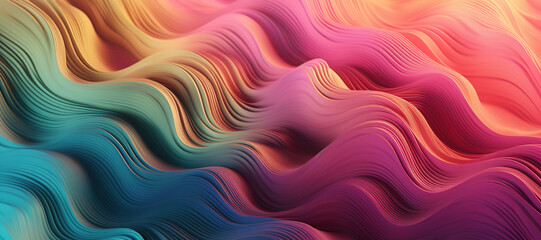 Obraz premium colorful wave pattern, gradation 131