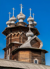 Wooden church on island Kizhi, Russia