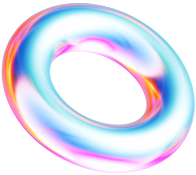 Holographic geometric shape object. Realistic geometry element for design.