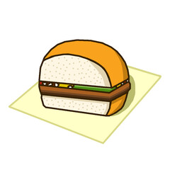 ハンバーガー　イラスト