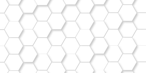 Vector White Hexagonal Background. Luxury transparent Pattern. 3D Futuristic abstract honeycomb mosaic white background. geometric mesh cell texture. modern futuristic wallpaper.