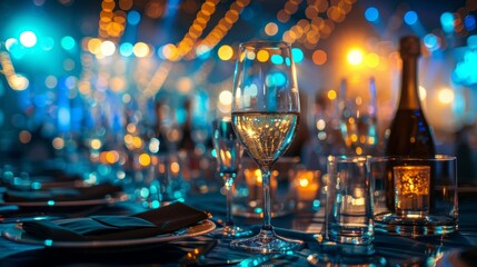 An elegant corporate gala celebrating achievements