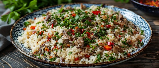 Turkish Black Sea dish anchovy pilaf