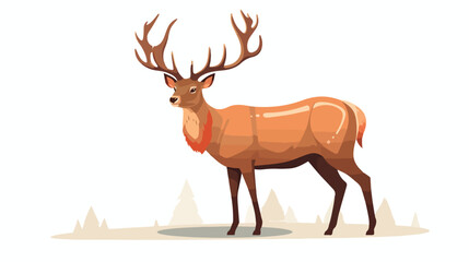 Deer vector illustration flat vector