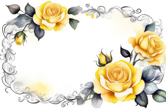 Yellow Roses Word Border Yellow Rose Border Images – Browse 52,598 Stock Photos, Vectors, and ...
