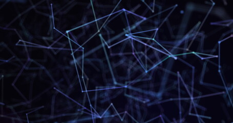 Digital network connections form an intricate web of lines and nodes