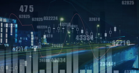 Image of digital interface with icons and data processing