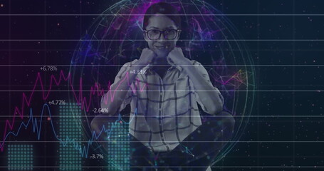 Image of digital interface with icons and data processing