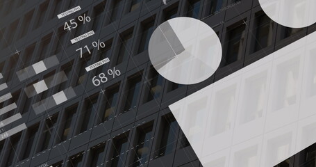 Image of digital interface with icons and data processing