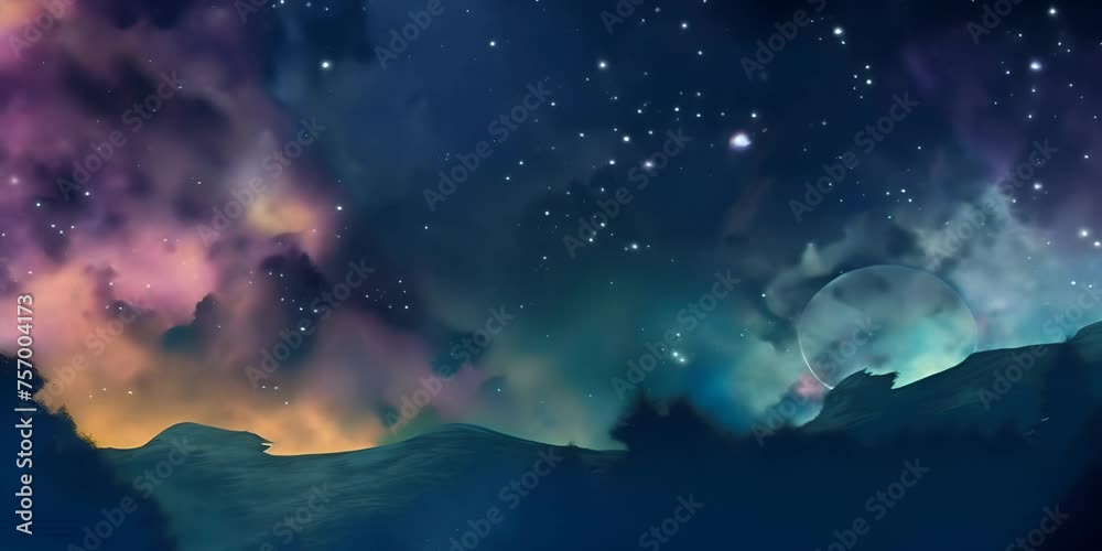 Canvas Prints image sky starry fantasy with background abstract