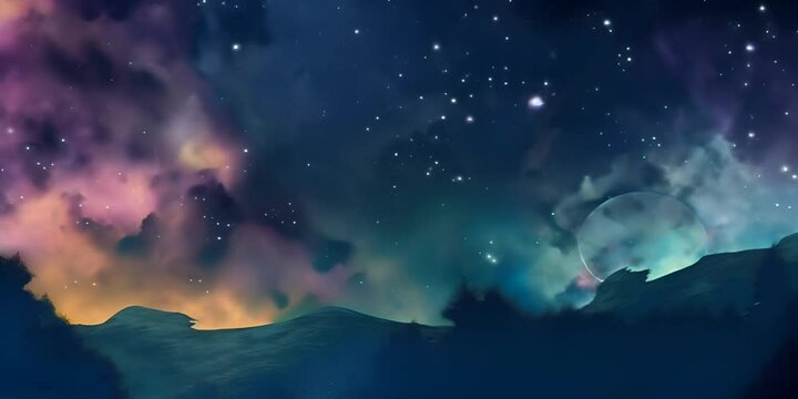image sky starry fantasy with background Abstract