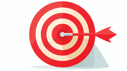 Flat Vector icon illustration of target and arrow