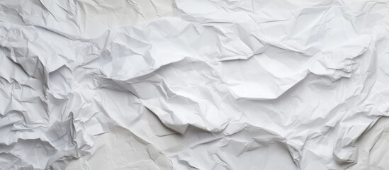 A close up of a crumpled white paper resembling a frozen rectangle with a grey wood flooring background, adding a touch of pattern to the event decor with a hint of fur and linens