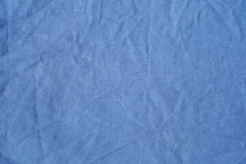 Blue cotton fabric texture background, Wrinkle surface textile, wallpaper, banner - 757006780