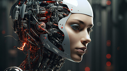 Artificially intelligent robotic assistants - obrazy, fototapety, plakaty