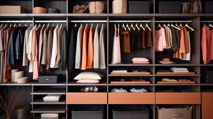 Obraz na płótnie Canvas Automated closet organization systems for wardrobe