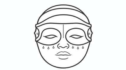 Mask for sleep icon. Outline illustration of mask 