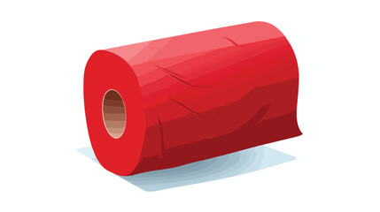 Red toilet paper  illustration vector on white background