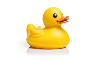 Isolated yellow rubber duck, clipping path.