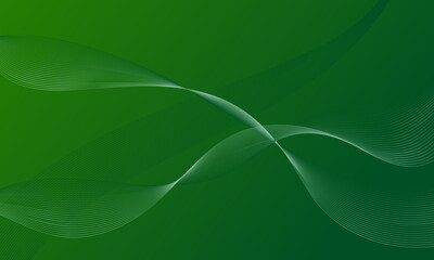 green soft gradient with smooth lines wave curves abstract background