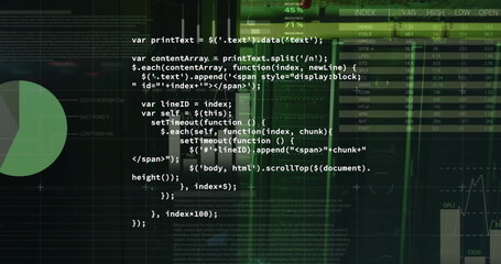 Image of data processing over server room
