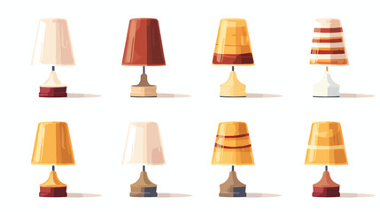 Table lamps icon flat vector isolated on white background