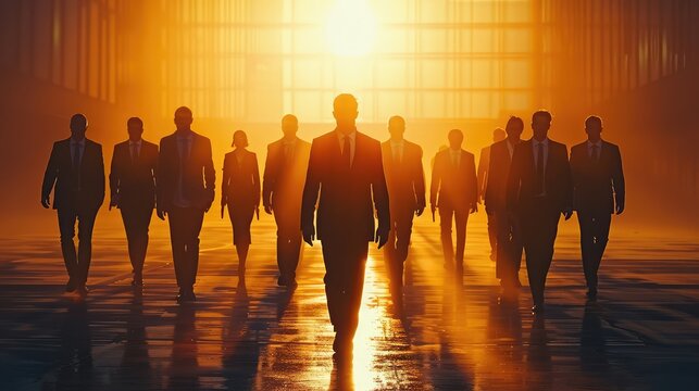 Corporate Leadership, Executives and leaders guiding teams towards success in corporate environments