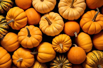 Autumn pumpkins and small textured backgrounds