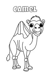 Camel Coloring Page For Kids Is A Creative Book For Coloring - 757016368