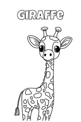 Coloring Book For Kids Features Giraffe-Themed Coloring Pages - 757016555
