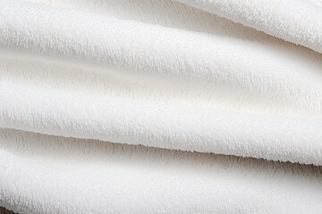 Close up image of a towel s texture This towel made of terry cloth is commonly used for bathing or at the beach It has a soft and fluffy feel resembling a thick textile Captured from