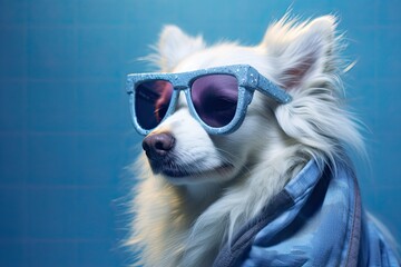 Blissful Blue: The Cool Canine Summer Adventure