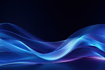 Naklejka premium Corporate concept with a stunning abstract wave technology background featuring blue light and a digital wave effect.