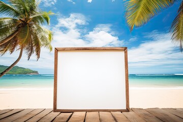 Creative advertising concept for summer vacation and travel: