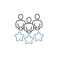 user experience concept line icon. Simple element illustration. user experience concept outline symbol design.