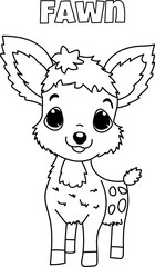 Coloring Book For Children Features A Little Reindeer On Each Page, Perfect For Preschoolers - 757018389