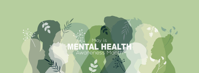 May is Mental Health Awareness Month banner.