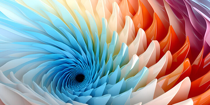 Magic and colorful spiral wondrous dreamlike cute wallpaper background