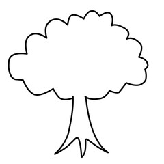 Tree Vector Line Icon