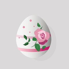 Easter Egg.Chicken eggs.Image on a white background.Vector