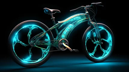 Keuken spatwand met foto Bioluminescent bike © Ashley