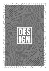 Minimal 20s geometric design poster, vector template with primitive shapes