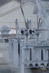A part of a substation / ある変電所の変圧器のアップ撮り